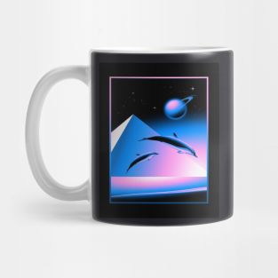 Retro Dolphins Mug